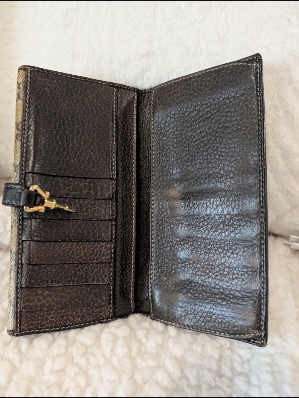 Gucci Brown GG Canvas Continental Wallet with Horsebit Detail - Picture 6 of 9
